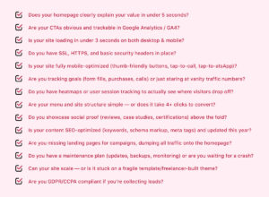 website audit checklist