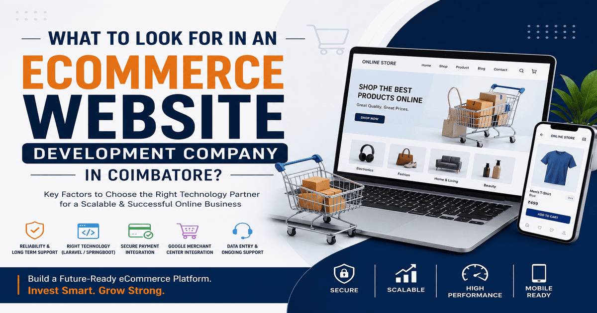 eCommerce Website Development Company in Coimbatore