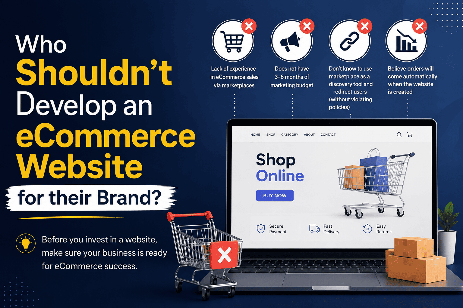 Who Shouldn’t Develop an eCommerce Website for their Brand?